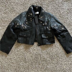 NWT One Teaspoon Leather Cropped Jacket